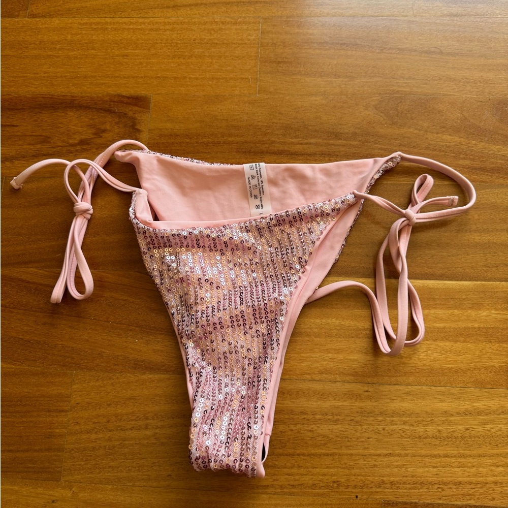 Pink Sequin Bikini Bottom